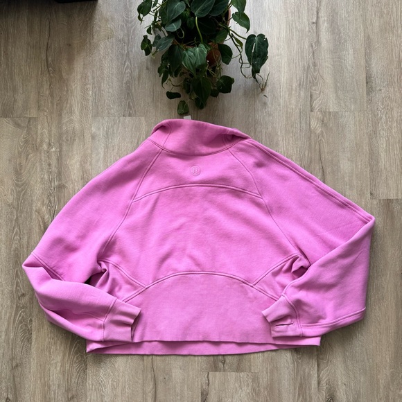 Lululemon Athletica Pink Scuba Oversized Funnel Neck Half Zip XL/XXL - Picture 11 of 11